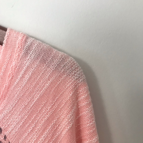 Columbia Peach Pink Tribal Graphic 3/4 Sleeve Top - Picture 3 of 6